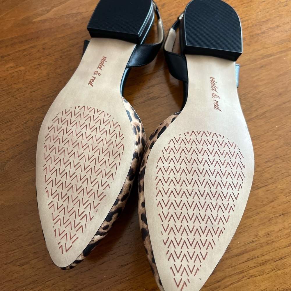 Cheetah Print Slingback Flats - Picture 3 of 6